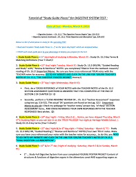 Tutorial Of Study Guide Pieces For Digestive System Test