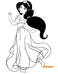 This 24 page printable activity packet includes 12 coloring pages of your favorite characters such as aladdin, princess jasmine, abu, and genie. Aladdin Coloring Pages 3 Disneyclips Com