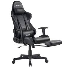 Desino Gaming Chair Racing Style High Back Computer Chair Swivel Ergonomic Black Gaming Chair Chair Leather Chair