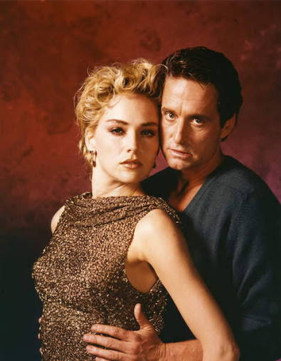T-shirt Sharon Stone And Michael Douglas, Basic Instinct 1992 Directed By Paul Verhoeven