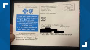Blue cross blue shield offers health insurance policies across the country. Is This Bcbs Mailer Real How To Get Settlement Money Wfmynews2 Com