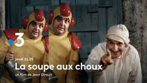 Jacques villeret, henri génès, claude gensac, jean carmet, louis de funès, marco perrin, gaëlle legrand et christine dejoux. Ce Soir A La Tele La Soupe Aux Choux Revient Sur France 3 Video Stars Actu