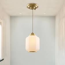 5.9 5.0 out of 5 stars 4. Opal Frosted Glass Ceiling Hanging Lantern Minimalist 1 Light Foyer Pendant Light Fixture In Brass Beautifulhalo Com