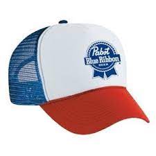 Pabst Blue Ribbon Pbr Beer Mesh Trucker Hat By Pabst Blue Ribbon 22 99 Officially Licensed Pabst B Pabst Blue Ribbon Pabst Blue Ribbon Beer Mesh Trucker Hat