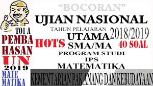 Maybe you would like to learn more about one of these? Bocoran Pak Anang Un Matematika Sma Ips 2019 Pembahasan Prediksi Un Unbk 40 Soal Hots Komplit Youtube