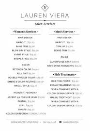 52 Ideas Makeup Artist Price List Template Salon Menu Hair Salon Price List Hair Salon Prices