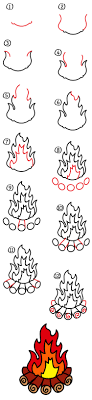 How to draw flames|fire|easy|step by step|for beginners|on a car|with pencil is a video that will show you line by line how to draw a flame. How To Draw A Forest Fire Step By Step Novocom Top
