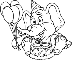 Download Elephant Birthday Coloring Page Free Printable Coloring Pages For Kids