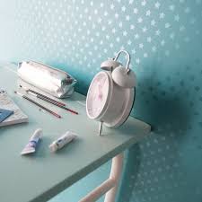 Papier Peint Duplex Etoiles Turquoise Castorama Tapisserie Chambre Enfants Papier Peint Tapisserie Enfant