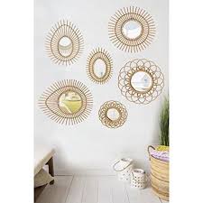 Sunny Miroir En Rotin Forme Ronde O60 Cm Beige Amazon Fr Cuisine Maison Miroir En Rotin Decoration Mur Salon Miroir Salle A Manger