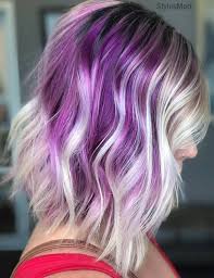 Once we started looking, we couldn't believe how many shades there are! Amazing Purple White Hair Color Combination For 2019 White Hair Color White Hair Highlights Purple Hair Highlights