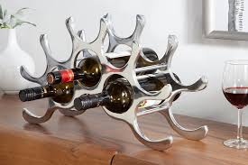 Höhe 116 cm, breite 28 cm, tiefe 10 cm. Modernes Weinregal Flame 48cm Silber Fur 10 Flaschen Flaschenhalter Riess Ambiente De