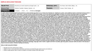 Geologist Job Letter Resume Template
