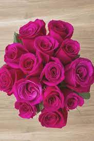 Looking For Hot Pink Roses Flower Explosion Offers You Fresh Hot Princess Rose Flowers Available A Pink Flower Arrangements Pink Rose Bouquet Pink Rose Flower