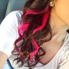 I Know It Doesn T Seem Like Me But I D Love To Have Bright Colored Hair Streaks Or Under Layer Pink Hair Streaks Hair Streaks Hair Styles