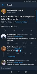 Istrinya bekerja sebagai tenaga kerja di malaysia. Najib Was Wondering You Guys Prefer Y15 Or Nvx Malaysia