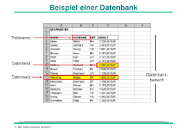 Mitarbeiter datenbank excel vorlage gut 16 kundendatenbank. Beispiel Einer Datenbank Ppt Video Online Herunterladen