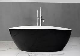 Aquatica purescape™ 171m schwarz freistehende badewanne aus kunststein von. Freistehende Badewanne Aus Mineralguss 170x77x62 Cm In Schwarz Designbaeder Com