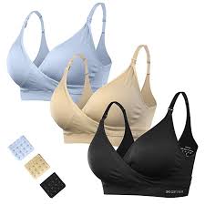 Hofish Womens Maternity Pregnancy Seamless Breastfeeding Bras No Underwire