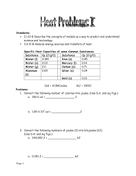 Heat And Temperature Worksheet 10 Best Of Science Worksheets Heat Temperature In 2020 Science Worksheets Worksheets Division Worksheets