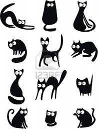 Cat Silhouettes Kedi Cizim Hayvanlar