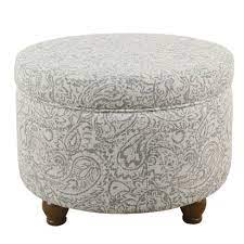 A great tool for kid's table needs, or just a fun style of coffee table, these round coffee tables with storage ottomans are the best of three worlds. Storage Ottoman Floral Gray Homepop Target