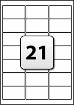 The material is both laser and inkjet. 21 Clear Transparent Labels Per A4 Sheet 63 5 Mm X 38 1 Mm Flexi Labels