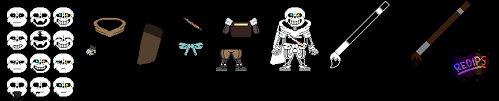 (as mii costume but nobody cares about that all the people care about is he is in smash!) Ink Sans Simple Sprite Sheet By Redipsthecolorhuman On Deviantart