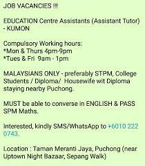 Part time job hours are not always fixed, it depends on the type of work you do. Pushpa On Twitter Kumon Puchong Parttime Jobvacancies Merantijaya Tutor Https T Co Fbqxbicfuy
