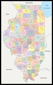 Illinois county map with county seat cities. Illinois Maps Facts World Atlas