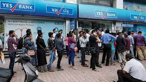 Yes Bank Customers Queue For Cash After India S Central Bank Takes Control Bbc News