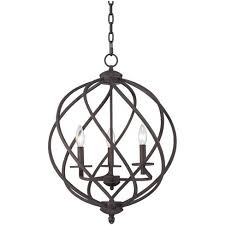 Franklin Iron Works Bronze Orb Foyer Pendant Chandelier 18 1 2 Wide Rustic Farmhouse 3 Light Fixture Dining Room House Kitchen Target