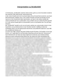 Kernsatz gedichtsinterpretation / aufbau einer inh. Gedichtsinterpretation Zu Strassenbild Von Emil Nicolai Interpretation