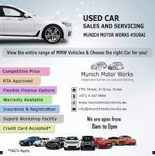 Munich Motor Works Dubai Based German Car Specialists And Expert S Auto Center Provides Servicing Repairs And Paint Sho Motor Works Cars For Sale German Cars