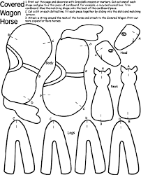 Free coloring sheets to print and download. Covered Wagon Horse Coloring Page Crayola Com