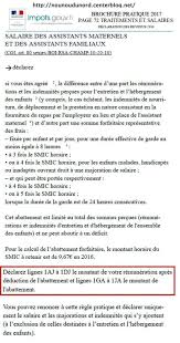 Impots Tableau Calcul En 2020 Calcul Impot Assistante Maternelle Salaire Nounou