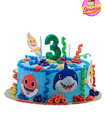 This saves a lot of time when assembling and decorating the cake. Baby Shark 2