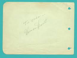 Vernon Dent Three Stooges Signed Autograph. Rare!