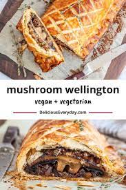 This Vegetarian Wellington Make For An Incredible Vegetarian And Vegan Main Dish Savory Portobello Mushrooms Are Vegan Main Dishes Wellington Food Vegan Beef