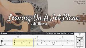Leaving On A Jet Plane John Denver Fingerstyle Guitar Tab Tutorial Chords Lyrics Youtube Guitar Tabs Fingerstyle Guitar John Denver