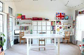 This craft room/art studio offers an inspirational space to let your imagination flow freely. 11 Beautiful Craft Room Ideas