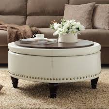 Round ottomans often make great coffee table substitutes, being a similar size and shape. Three Posts Manford Storage Ottoman Wayfair Wohnzimmer Hausdekoration Schlafzim Round Storage Ottoman Leather Storage Ottoman Storage Ottoman Coffee Table
