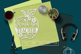 I draw all svg files from scratch, with great attention to detail, layout, and quality. Thank You Teacher Paper Cut Template School Svg Pdf Dxf 346010 Paper Cutting Design Bundles