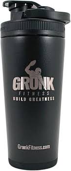Amazon.Com: Ice Shaker Gallon Water Bottle Jug, Stainless Steel With Straw,  As Seen On Shark Tank, Gronk Approved Insulated Water Bottle With Straw,  Navy And Black : Home & Kitchen