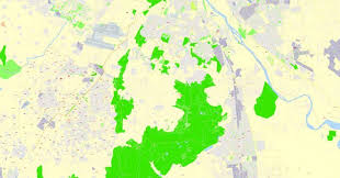 The foundation stone of the new government complex was laid in 1911. Delhi Printable Map India Exact Vector Street G View Level 17 100 Meters Scale Map V 14 12 Fully Editable Adobe Illustrator
