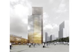 Dominique Perrault Architecture Cluster D Hotels Et Bureaux A Lyon Part Dieu Architecture Futuristic Architecture Skyscraper