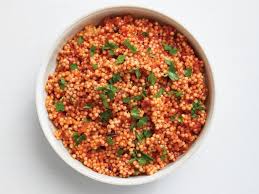 Roast until skins are shriveled, about 40 to 45 minutes, shaking pan halfway through. Pearl Couscous With Tomato Sauce Recipe Food Network Kitchen Food Network