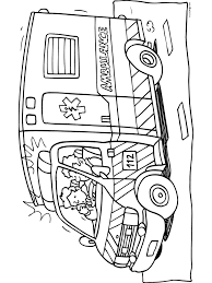 Kleurplaat Ambulance Kleurplaten Nl Knutselen Thema Ziek Zijn Thema Ambulance