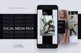 Free social media lower third is a pack of clean and creative lower thirds premiere pro templates. Clean Minimal Black And White Instagram Stories Template Pack In Social Media Templates On Yellow Images Creative Store