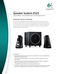 Speaker System Z523 Manualzz